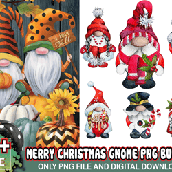 6 designs merry christmas gnome png bundle, christmas png, gnome png, xmas png, merry christmas png, christmas clipart