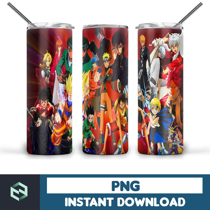 Anime Heroes Tumbler 20 oz Anime tumbler png, Anime Tumbler wrap , PNG Instant Download , 20oz Skinny Tumbler designs, Anime , Seamless Tumbler PNG (14).jpg