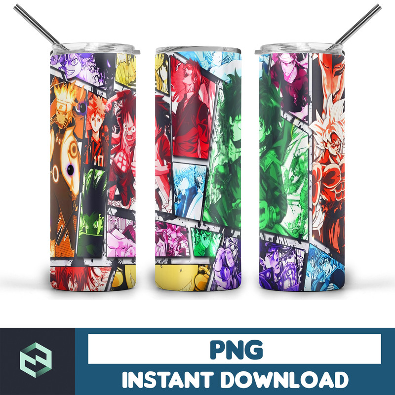 Anime Heroes Tumbler 20 oz Anime tumbler png, Anime Tumbler wrap , PNG Instant Download , 20oz Skinny Tumbler designs, Anime , Seamless Tumbler PNG (16).jpg