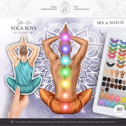 yoga boys clip arts, yoga clipart, meditation, yoga png