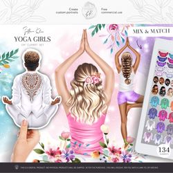 yoga girls, clip arts, yoga clipart, meditation, yoga png