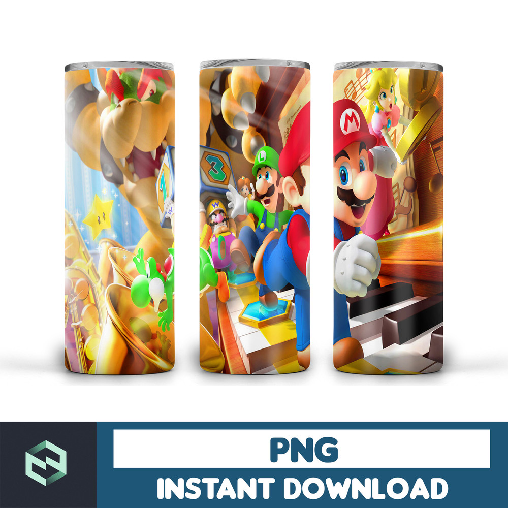 Mario DESIGNS 20oz Skinny Straight & Tapered, Template for Sublimation, Full Tumbler Wrap, PNG Intant Download (1).jpg
