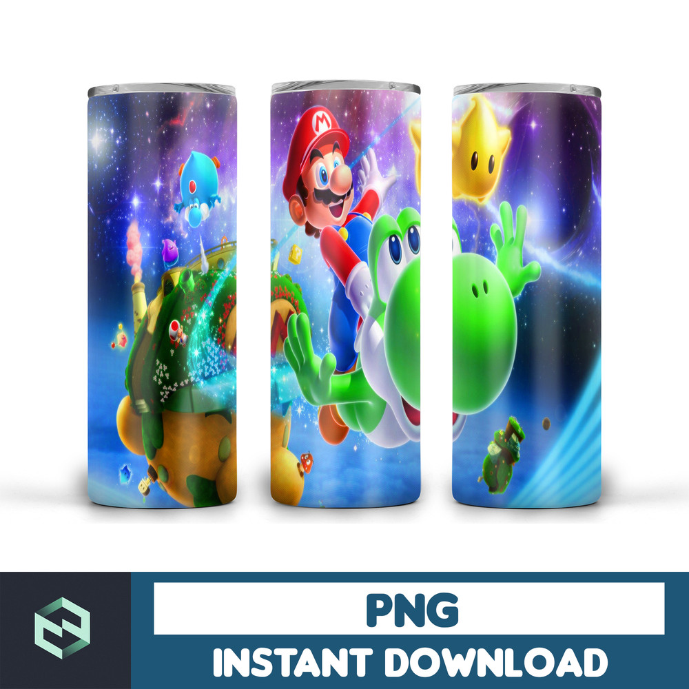 Mario DESIGNS 20oz Skinny Straight & Tapered, Template for Sublimation, Full Tumbler Wrap, PNG Intant Download (14).jpg