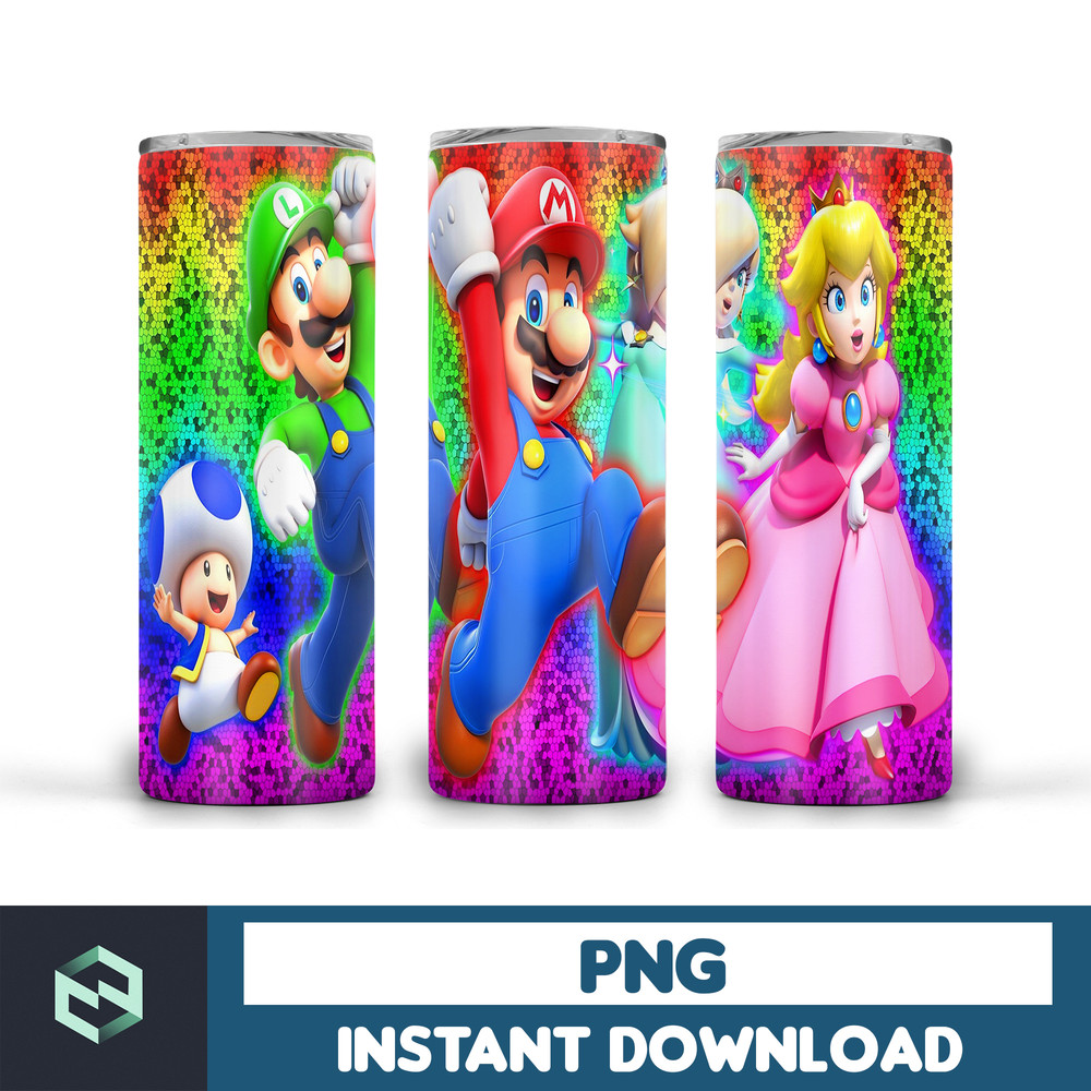 Mario DESIGNS 20oz Skinny Straight & Tapered, Template for Sublimation, Full Tumbler Wrap, PNG Intant Download (16).jpg