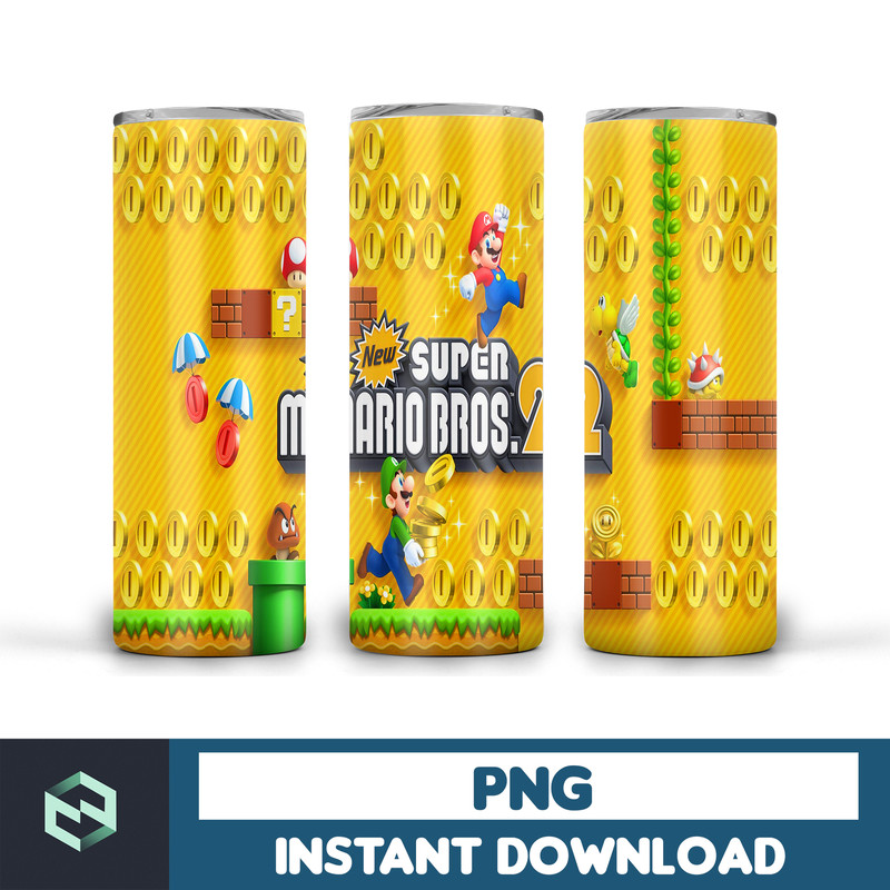 Mario DESIGNS 20oz Skinny Straight & Tapered, Template for Sublimation, Full Tumbler Wrap, PNG Intant Download (26).jpg