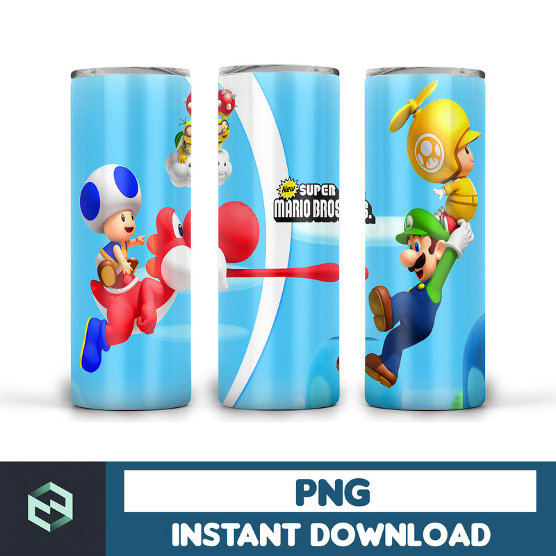 Mario DESIGNS 20oz Skinny Straight & Tapered, Template for Sublimation, Full Tumbler Wrap, PNG Intant Download (30).jpg