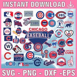 43 files chicago cubs svg, baseball clipart, cricut, chicago svg, cubs svg, cutting files, mlb svg, instant download