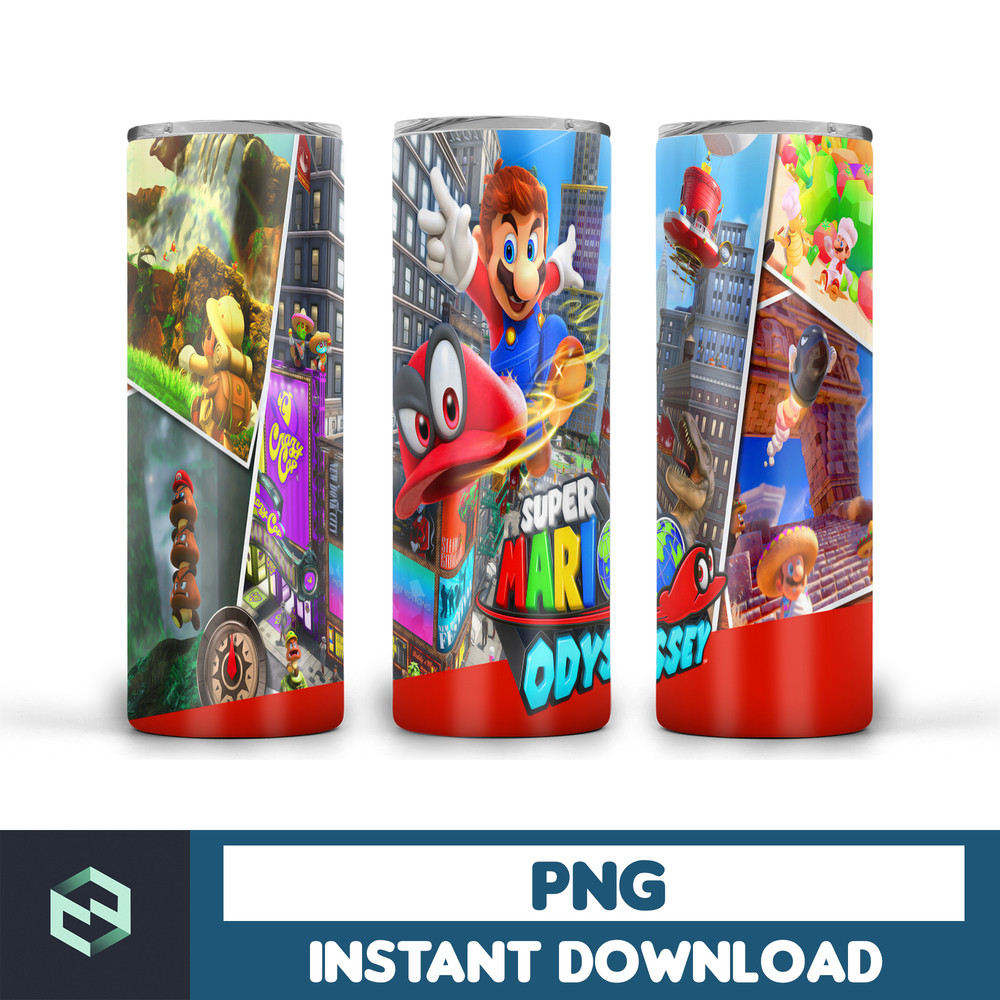 Mario DESIGNS 20oz Skinny Straight & Tapered, Template for Sublimation, Full Tumbler Wrap, PNG Intant Download (33).jpg
