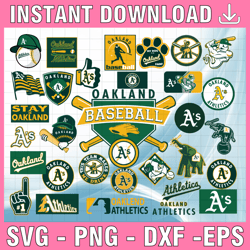 32 files oakland athletics svg, cut files, baseball clipart, cricut oakland svg, athletics svg, cutting files, mlb svg,