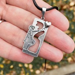 Girl with a balloon (Banksy) pendant, Sterling Silver, Made to order
