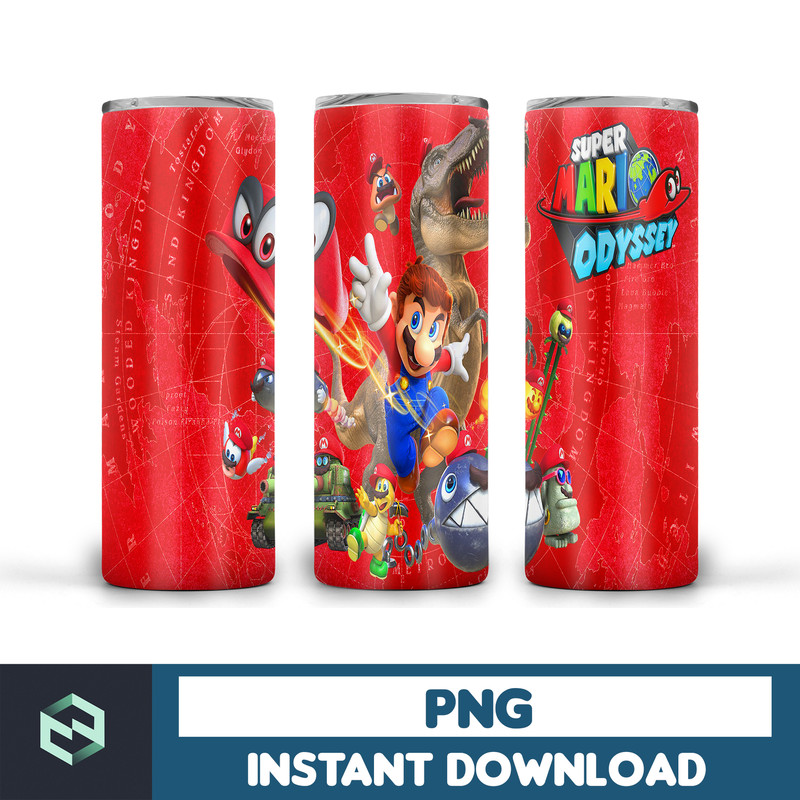Mario DESIGNS 20oz Skinny Straight & Tapered, Template for Sublimation, Full Tumbler Wrap, PNG Intant Download (40).jpg
