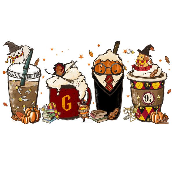 Halloween Coffee PNG , Horror Fall Coffee PNG, Villains Coff - Inspire