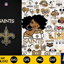 Bundle New Orleans Saints, New Orleans Saints Nfl, Bundle sport Digital Cut Files svg eps dxf png, for Cricut, file cut