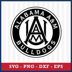 logo alabama a&m bulldogs 1 svg, ncaa svg, sport svg, png dxf eps file