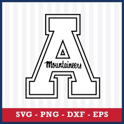 logo appalachian state mountaineers 4 svg, ncaa svg, sport svg, png dxf eps file