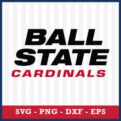 logo ball state cardinals 1 svg, ncaa svg, sport svg, png dxf eps file