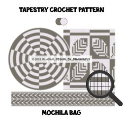 PATTERN: Tapestry crochet bag / wayuu mochila bag / 871