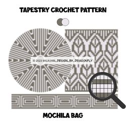 PATTERN: Tapestry crochet bag / wayuu mochila bag / 872
