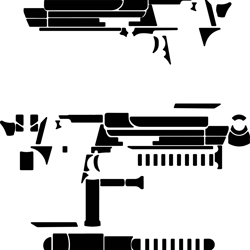 deserteagle50aesc hand gun black white vector outline or line art file for cnc laser cutting, wood, metal engraving, cri