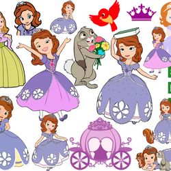 sofia the first svg, princess sofia svg, clover the rabbit svg, princess amber svg png
