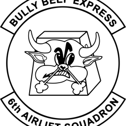 airforce_6th-as black white vector outline or line art file for cnc laser cutting, wood, metal engraving, cricut f