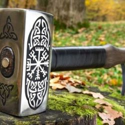 Handcrafted Thor Hammer Mjolnir Replica with Celtic Knots - The Ultimate Gift for Marvel Fans