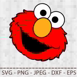 sesame street cookie monster elmo collection svg png jpeg digital cut vector files for silhouette studio cricut design