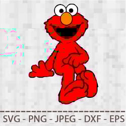 sesame street cookie monster elmo collection svg png jpeg digital cut vector files for silhouette studio cricut design