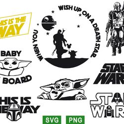 mandalorian svg, baby yoda mandalorian svg, helmet svg, star wars svg