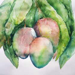 Mango Painting Watercolorr  - digital file that you will download