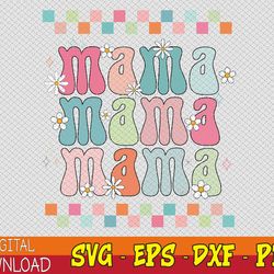 women groovy mama matching family mothers day svg, eps, png, dxf, digital download
