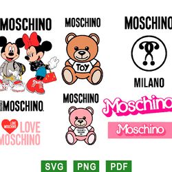 moschino logo svg, moschino teddy bear svg, fashion brand svg png