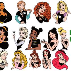 disney punk princess svg, disney punk princess castle svg png