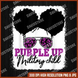 military girl purple up leopard sunglasses girls gifts png, leopard messy bun girl military child png, purple up