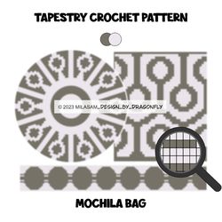PATTERN: Tapestry crochet bag / wayuu mochila bag / 873