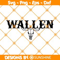 Wallen Bull Skull Svg, Bull Skull Svg, Wallen Svg, Western Country Svg, File For Cricut