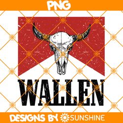Red Wallen Bull Skull png, Wallen bullskull png, Wallen Hardy 24 png, Western Country png, Wallen Western png