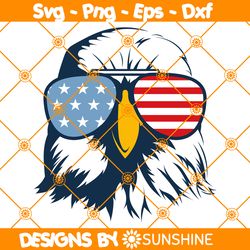 Patriotic Eagle with sunglasses Svg, 4th july svg, American Eagle Svg, Patriotic bald eagle Svg, Patriotic 4th july svg,