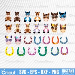 horse png printable, horse bundle png, horse dxf, cute farm animal, png horse clipart, cartoon horse clipart,