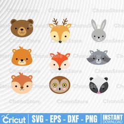 woodland animal faces pngphoto booth masks baby showeronly