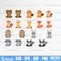 woodland baby animals png| forest animal png| woodland baby shower printable