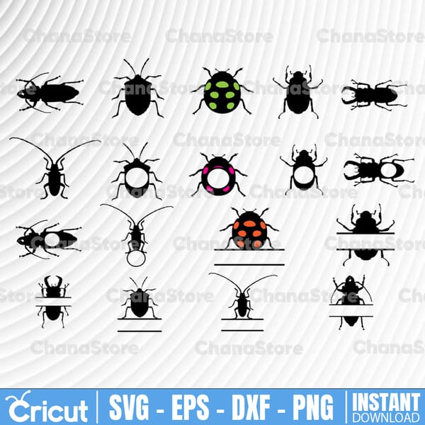 Insect SVG, Insects Bundle SVG Files for Silhouette and Cric - Inspire ...