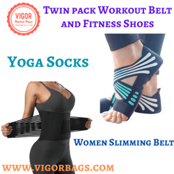 Twin pack Workout Belt and Fitness Shoes(US Customers)