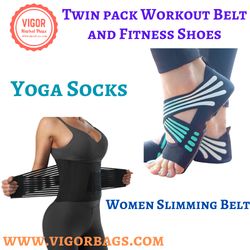 Twin pack Workout Belt and Fitness Shoes(non US Customers)