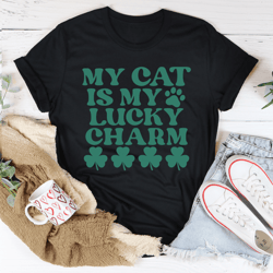 my cat is my lucky charm tee