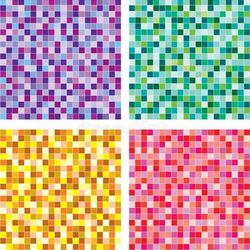 4 Patterns, Pixel colors, cross stitch pattern, Geometric design, modern cross stitch, PDF, instant download, Geo120