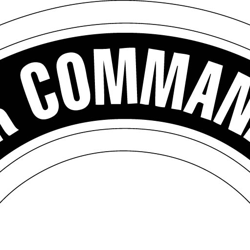 airforce_Air-Commando Black white vector outline or line art file for cnc laser cutting, wood, metal engraving, Cri