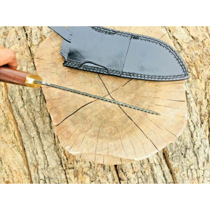 WildernessMasterpiece CustomHandmadeCarbonSteelHuntingKnifeandSurvivalKit 1jpg