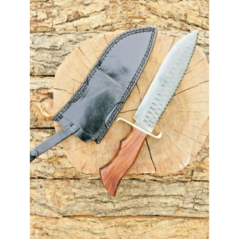 WildernessMasterpiece CustomHandmadeCarbonSteelHuntingKnifeandSurvivalKit 7jpg
