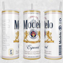 Modelo Beer Tumbler Wrap, 20oz Skinny Tumbler Straight, Modelo Beer Wrap Png, Modelo Beer Wrap Png